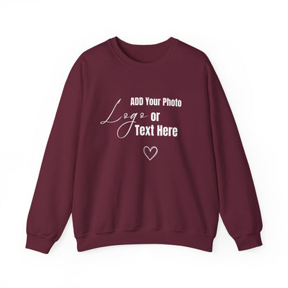 Customizable Sweatshirt – Add Your Photo, Image or Design | Multiple Colors