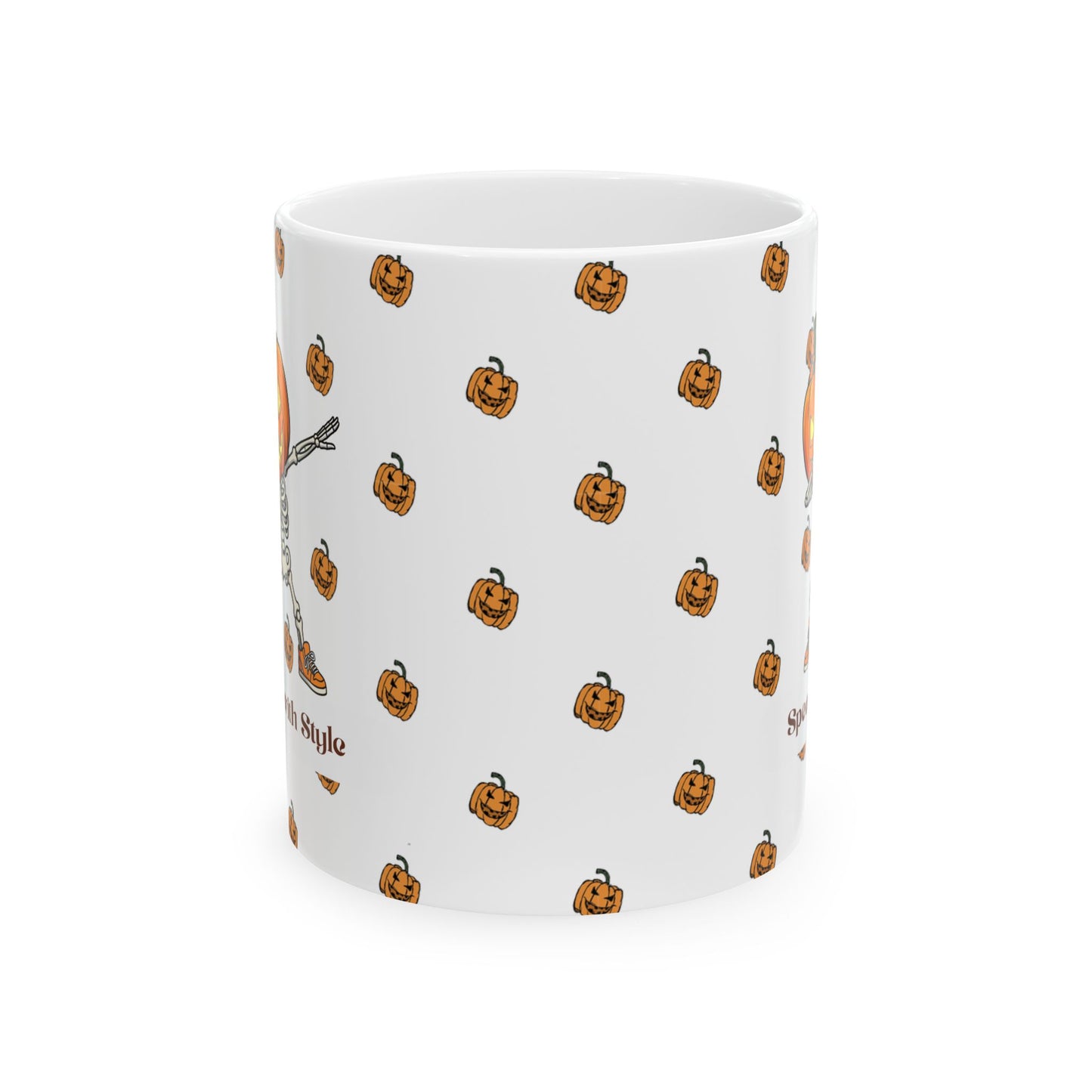 Cozy Pumpkin Halloween Ceramic Mug