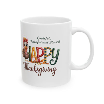 Thanksgiving mug, Turkey mug, Gobble Gobble mug, Friendsgiving mug,