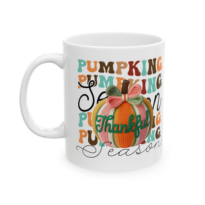 Cute Pumpkin mug, Pumpkin mug, Friendsgiving mug.