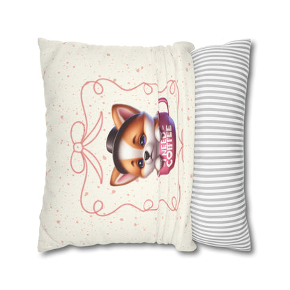 Adorable Puppy Coffee Dog  Decor Pillowcase