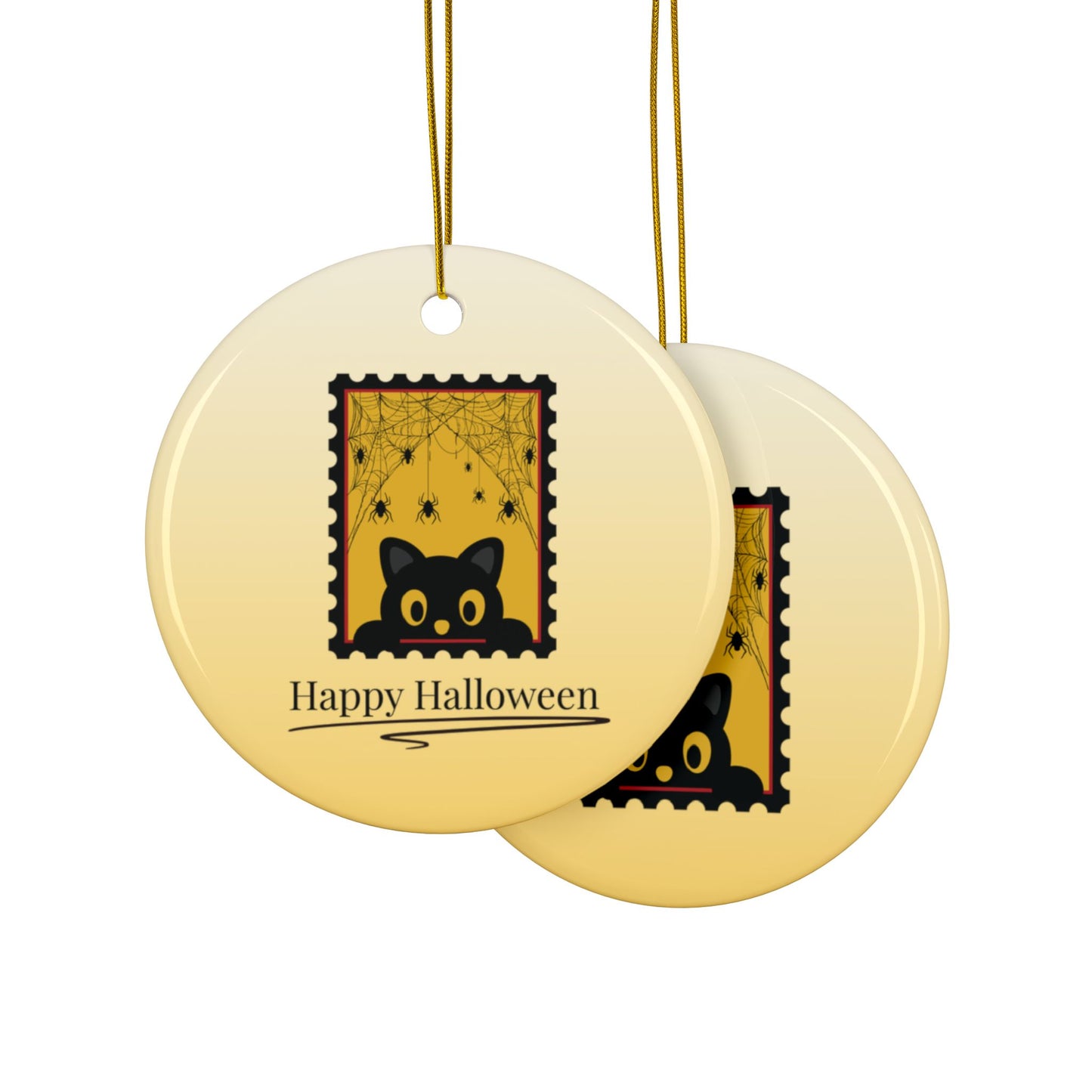 Black Cat Halloween Ornament