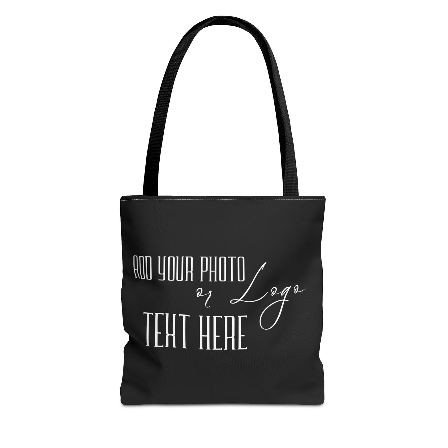 Customizable Tote Bag (AOP) – Add Your Photo or Design / Color Black