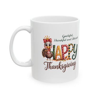 Thanksgiving mug, Turkey mug, Gobble Gobble mug, Friendsgiving mug,