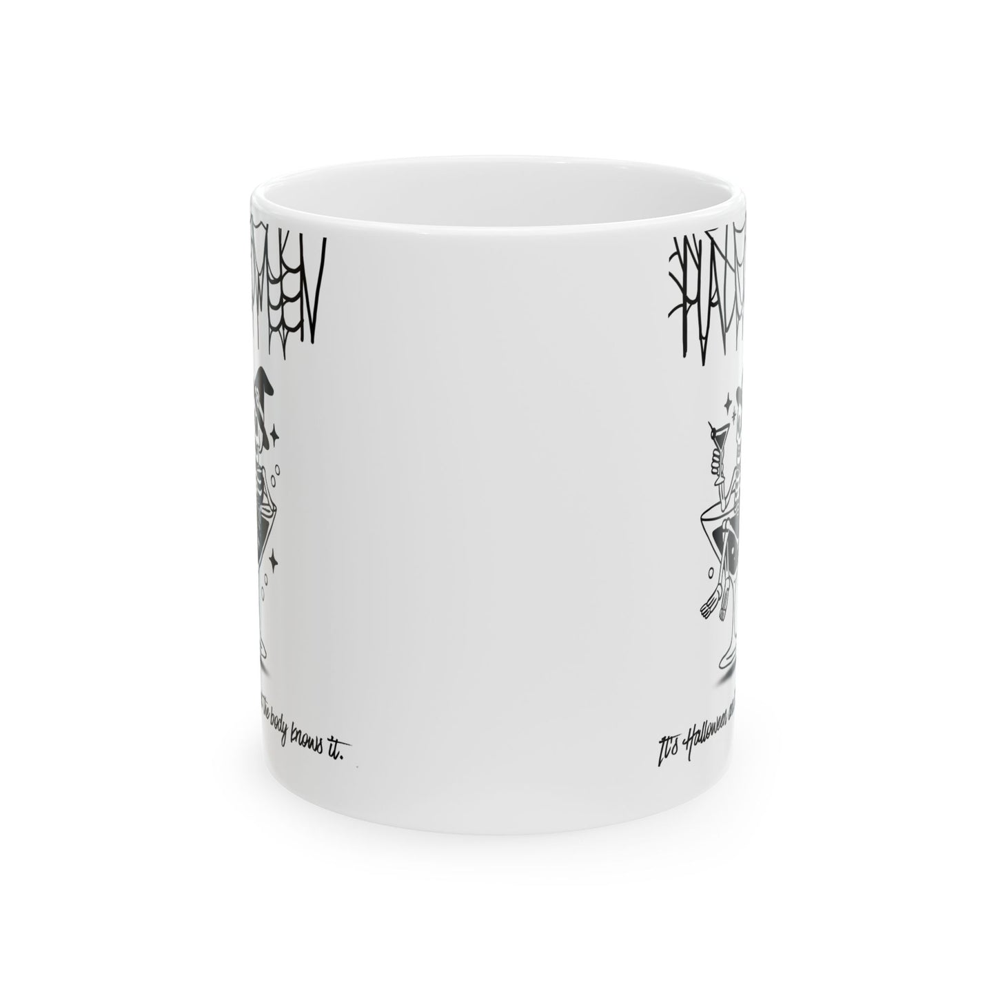 Halloween Party Skeleton Ceramic Mug