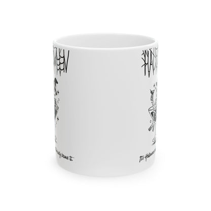 Halloween Party Skeleton Ceramic Mug