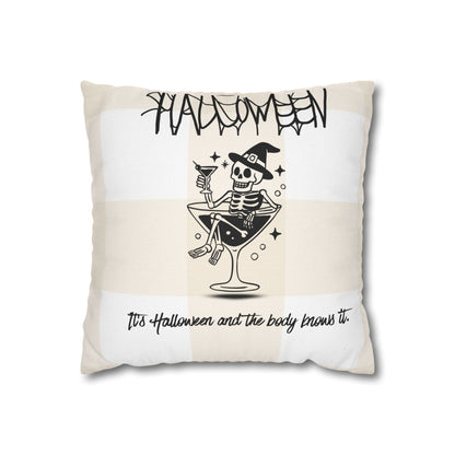 Cozy Helloween  Skeleton Decor Pillowcase