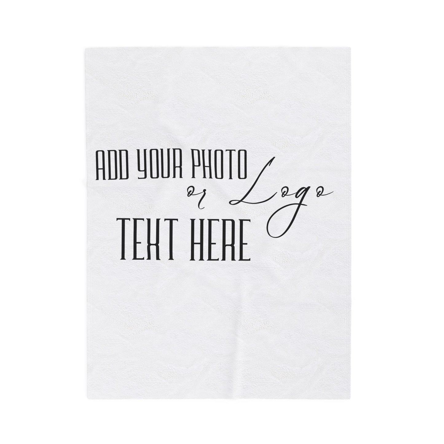 Customizable Blanket, Add Your Photo or Design / Color White