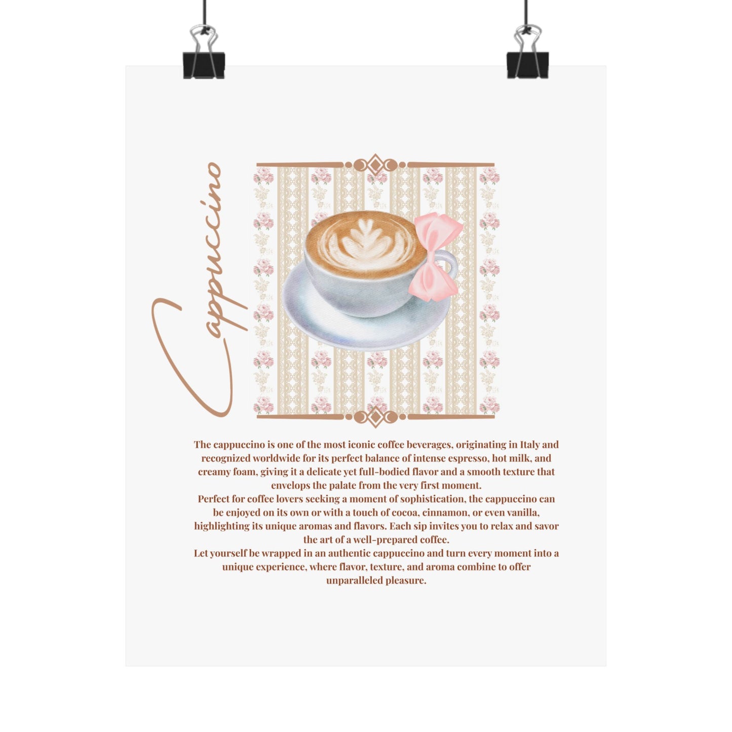 Cappuccino Lover  Coquette Matte Vertical Posters