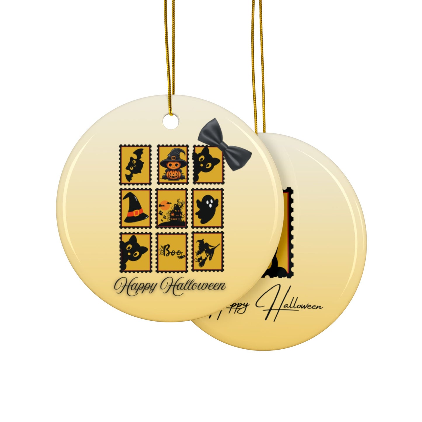 Black Cat Halloween Hanging Art