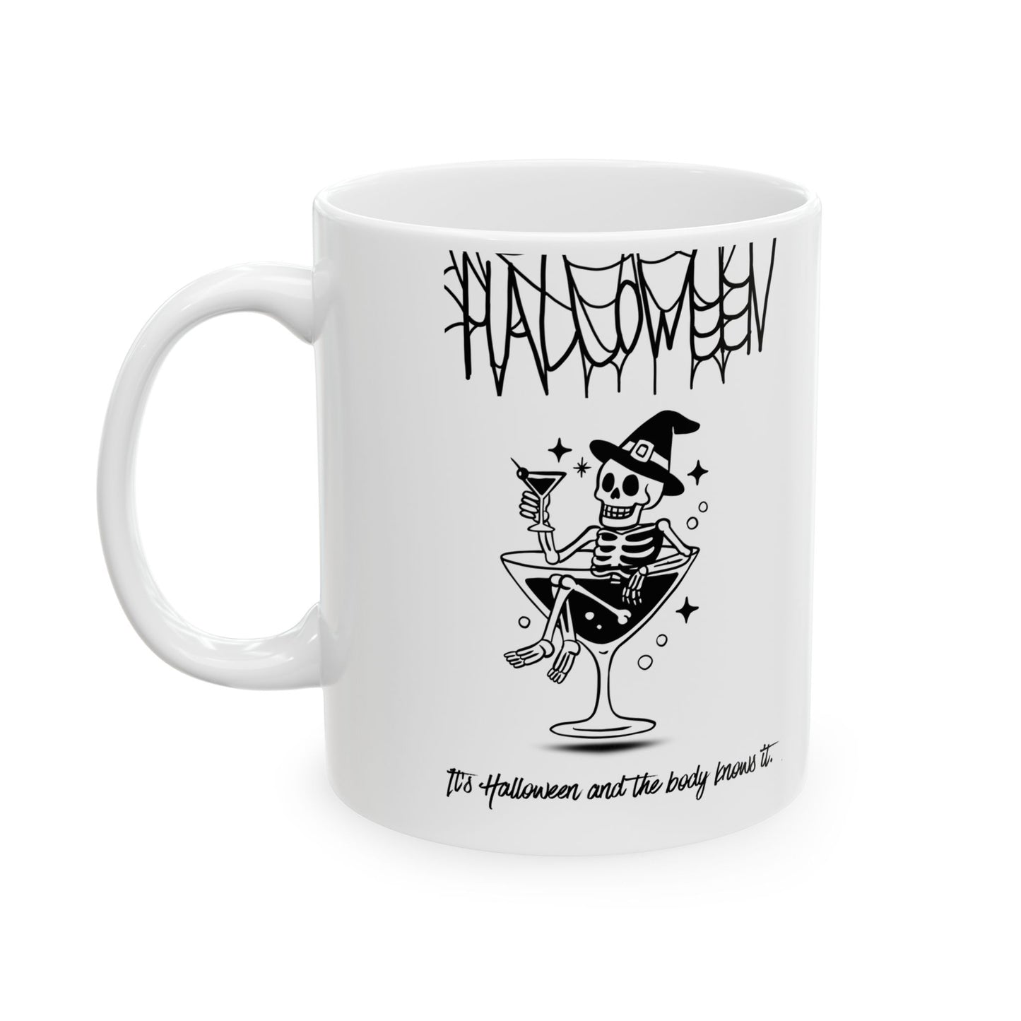 Halloween Party Skeleton Ceramic Mug