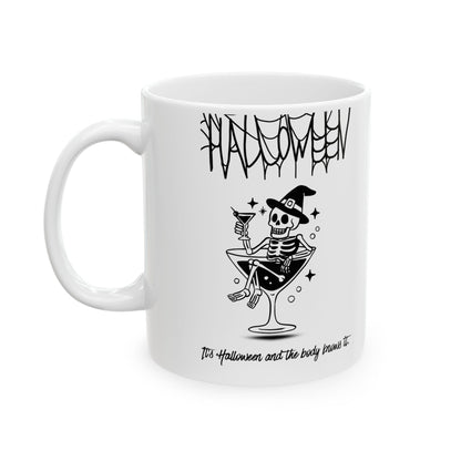 Halloween Party Skeleton Ceramic Mug