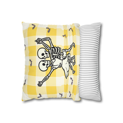 Cozy Skeleton Dance Decor Pillowcase