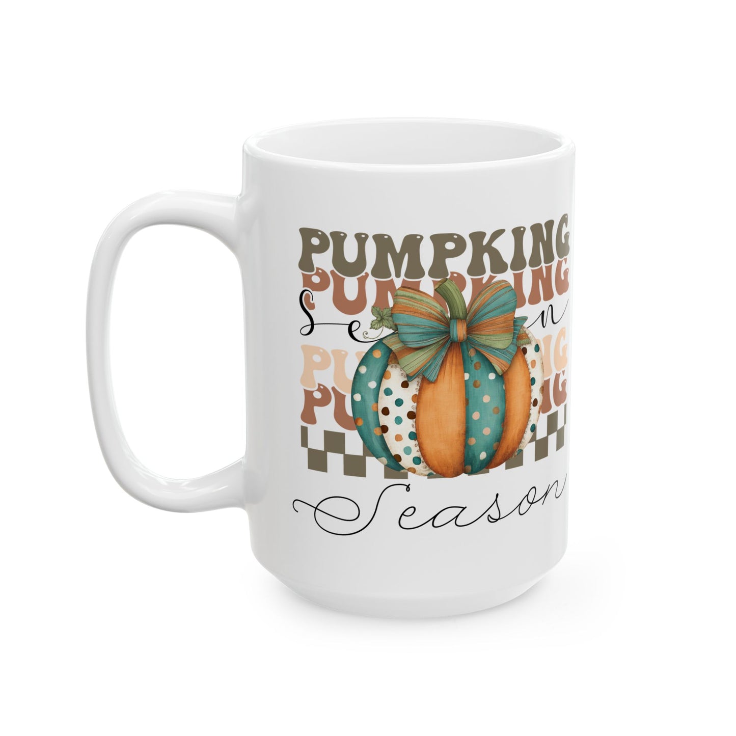 Cute Pumpkin mug, Pumpkin mug, Friendsgiving mug.