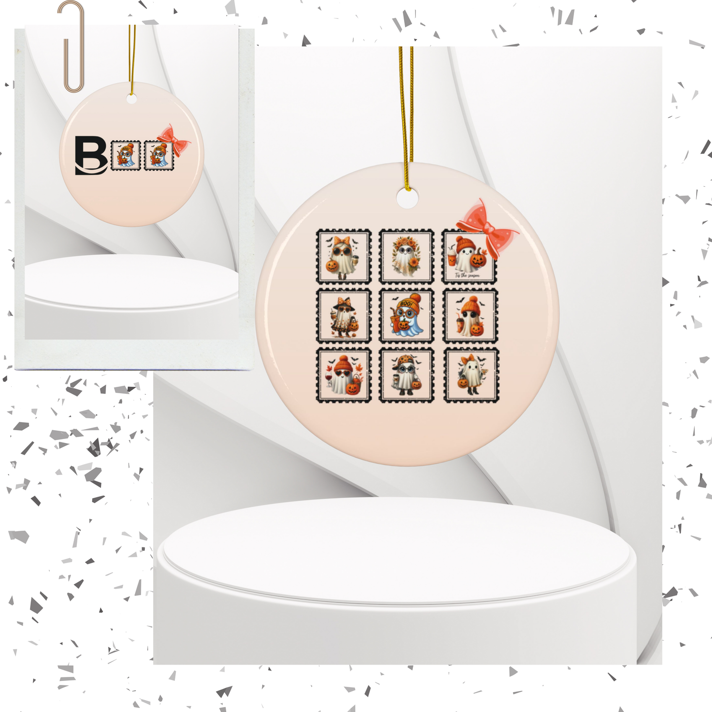 Ghostly Glow Halloween Ornament