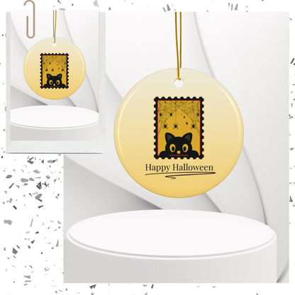Black Cat Halloween Ornament