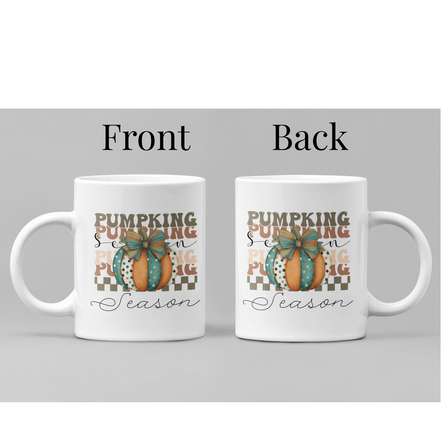 Cute Pumpkin mug, Pumpkin mug, Friendsgiving mug.