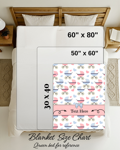 Baby Blanket{30x40} Personalized blankets, custom blankets, blankets with name.