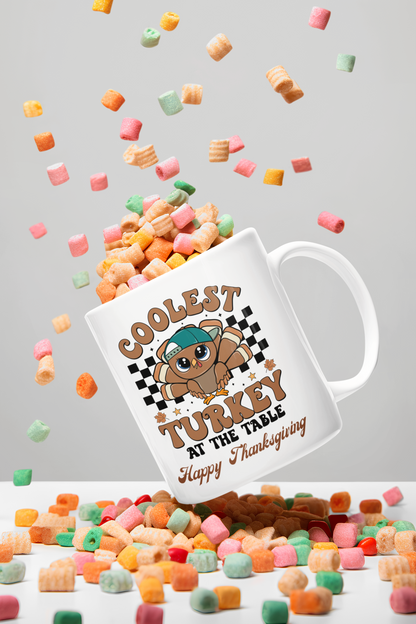 Thanksgiving mug, Turkey mug, Gobble Gobble mug, Friendsgiving mug.