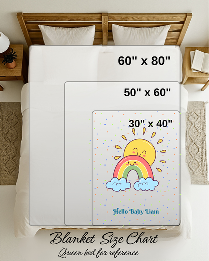 Baby Blanket{30x40} Personalized blankets, custom blankets, blankets with name.