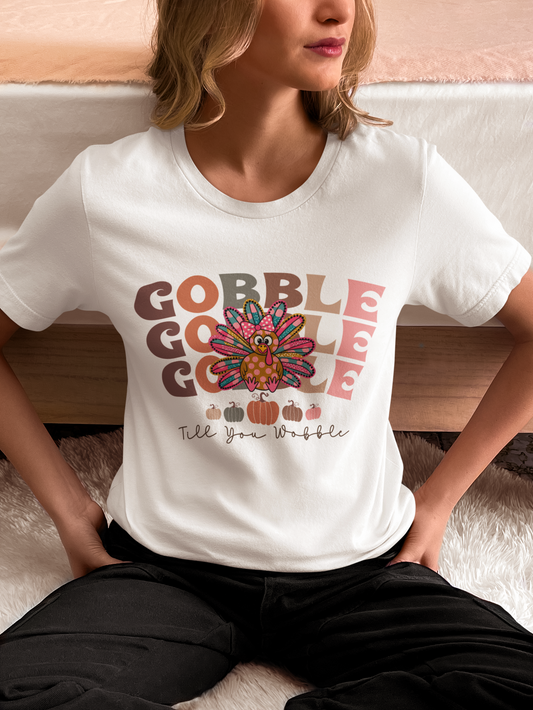 Thanksgiving t-shirt, Seasonal shirt, Gobble Gobble shirt, Friendsgiving shirt.