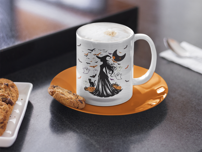 Midnight Charm Coffee Ceramic Mug, (11oz, 15oz)