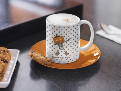 Cozy Pumpkin Halloween Ceramic Mug