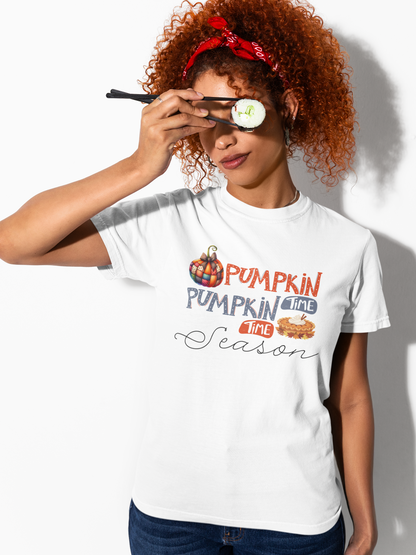 Pumpkin Fall T-Shirt, Cozy Autumn Graphic Tee, Fall Holiday Graphic Tee