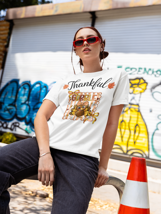 Thankful Thanksgiving t-shirt, Seasonal shirt, Gobble Gobble shirt, Friendsgiving shirt.