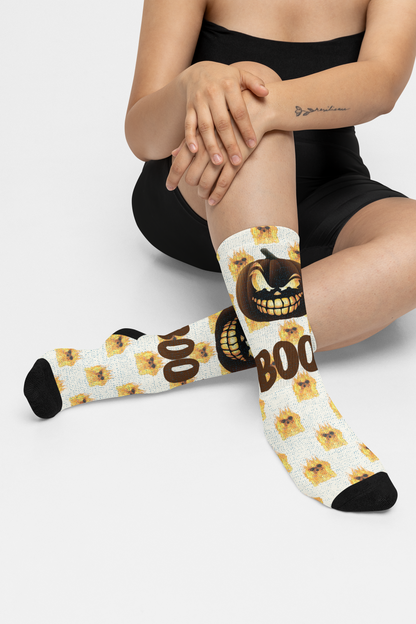 Pumpkin Spice Feet Crew Socks