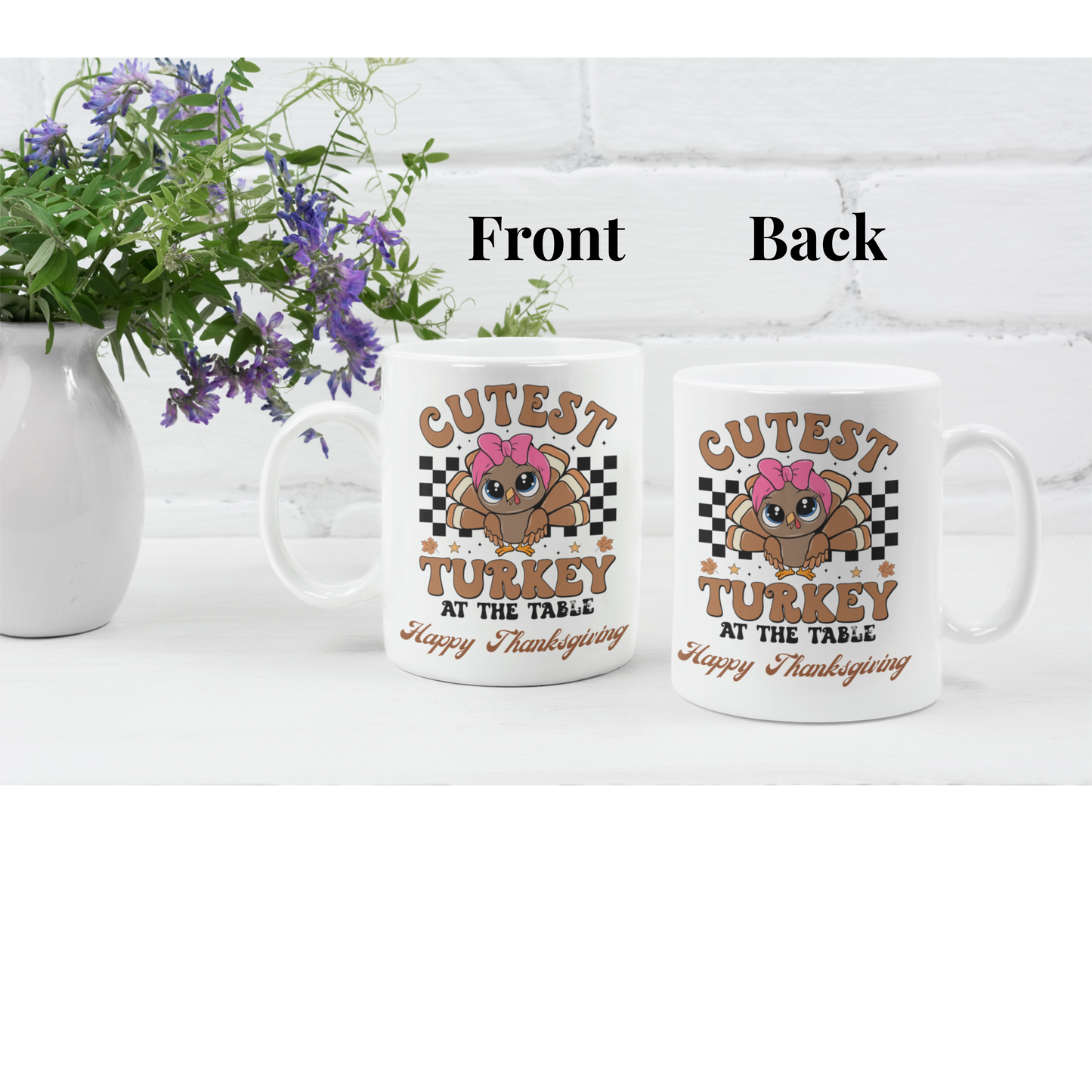 Thanksgiving mug, Turkey mug, Gobble Gobble mug, Friendsgiving mug,