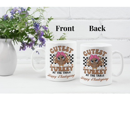 Thanksgiving mug, Turkey mug, Gobble Gobble mug, Friendsgiving mug,