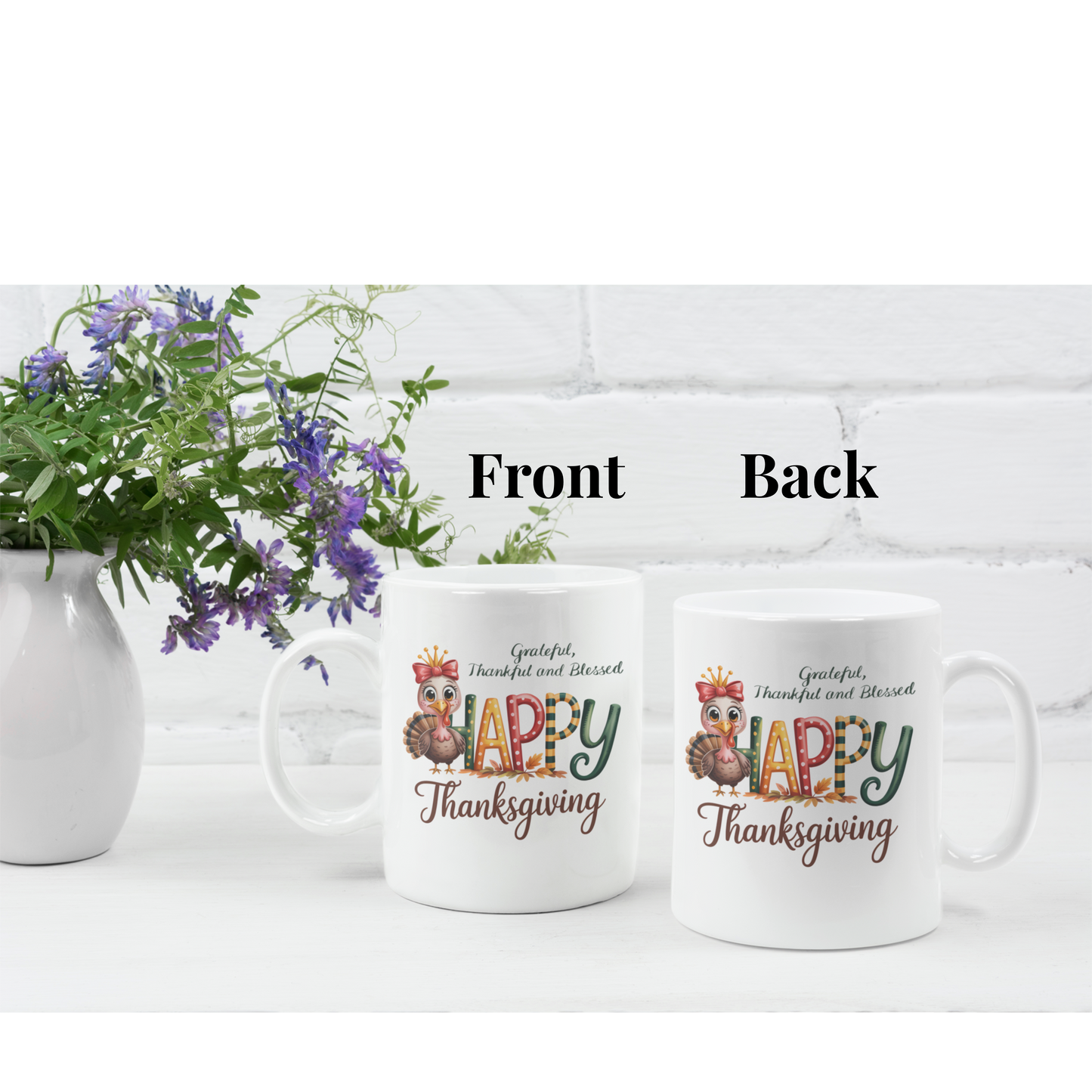 Thanksgiving mug, Turkey mug, Gobble Gobble mug, Friendsgiving mug,