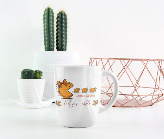 Thanksgiving mug, Turkey mug, Gobble Gobble mug, Friendsgiving mug,