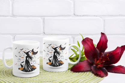 Midnight Charm Coffee Ceramic Mug, (11oz, 15oz)