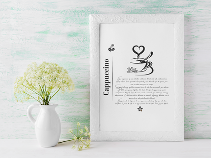 “The Art of Cappuccino” Matte Vertical Posters