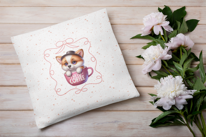 Adorable Puppy Coffee Dog  Decor Pillowcase