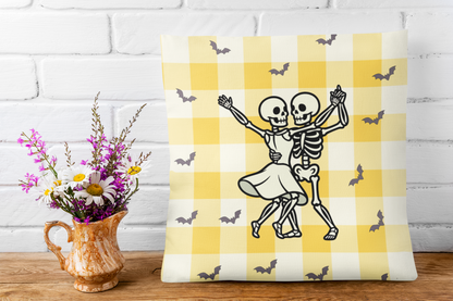 Cozy Skeleton Dance Decor Pillowcase