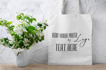 Customizable Tote Bag (AOP) – Add Your Photo or Design / Color White