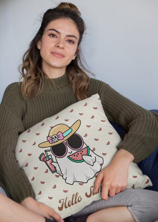 Cozy Summer Ghost Decor Pillowcase