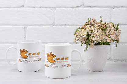 Thanksgiving mug, Turkey mug, Gobble Gobble mug, Friendsgiving mug,