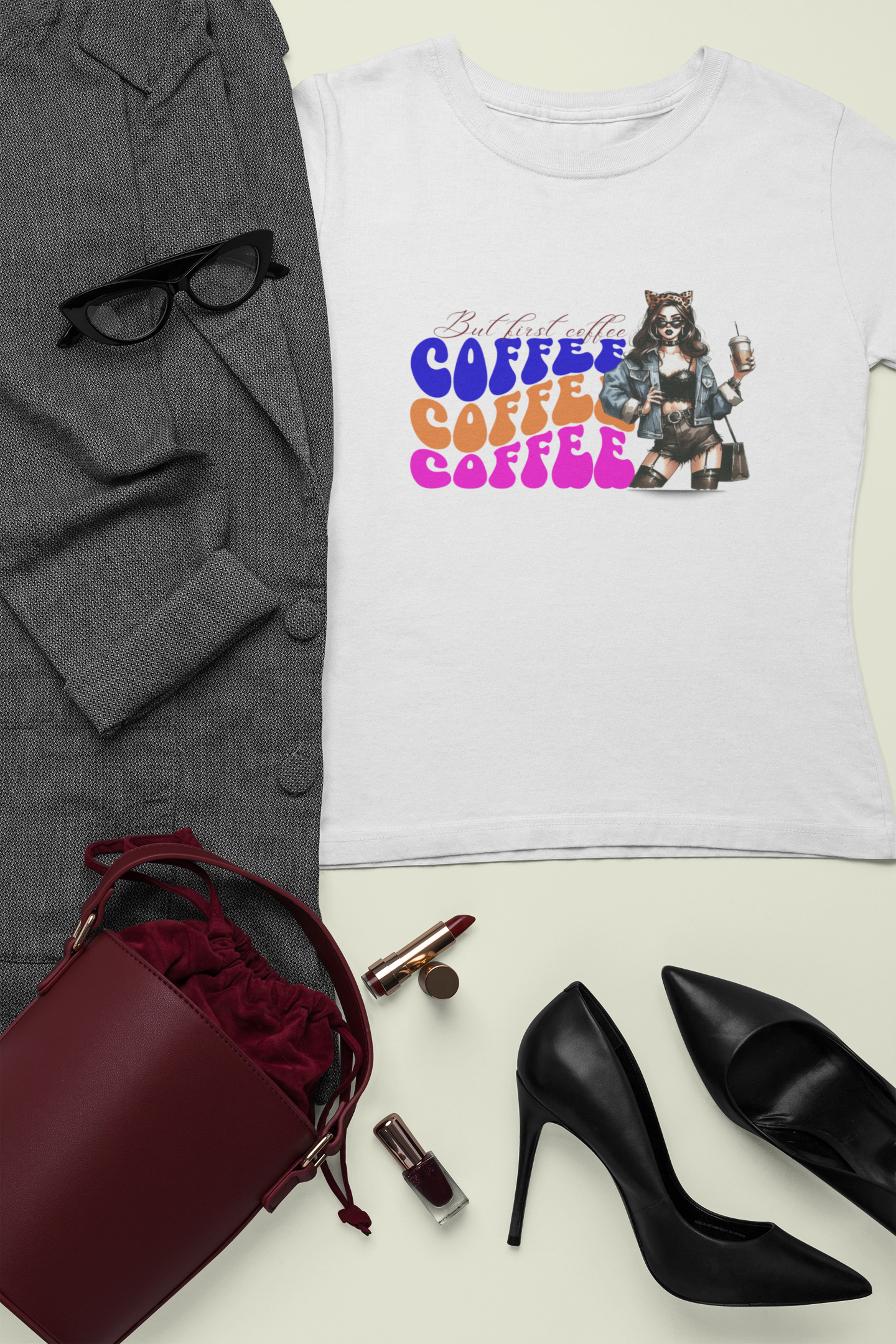 Drink Coffee, Be Happy T-Shirt”