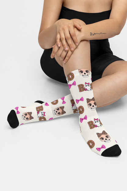 ✨ Glamour Skeleton Queen Crew Socks