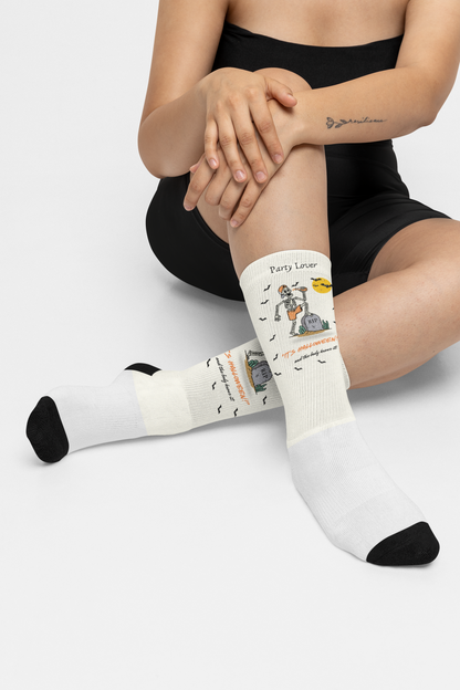 Halloween Party Lover Skeleton Crew Socks
