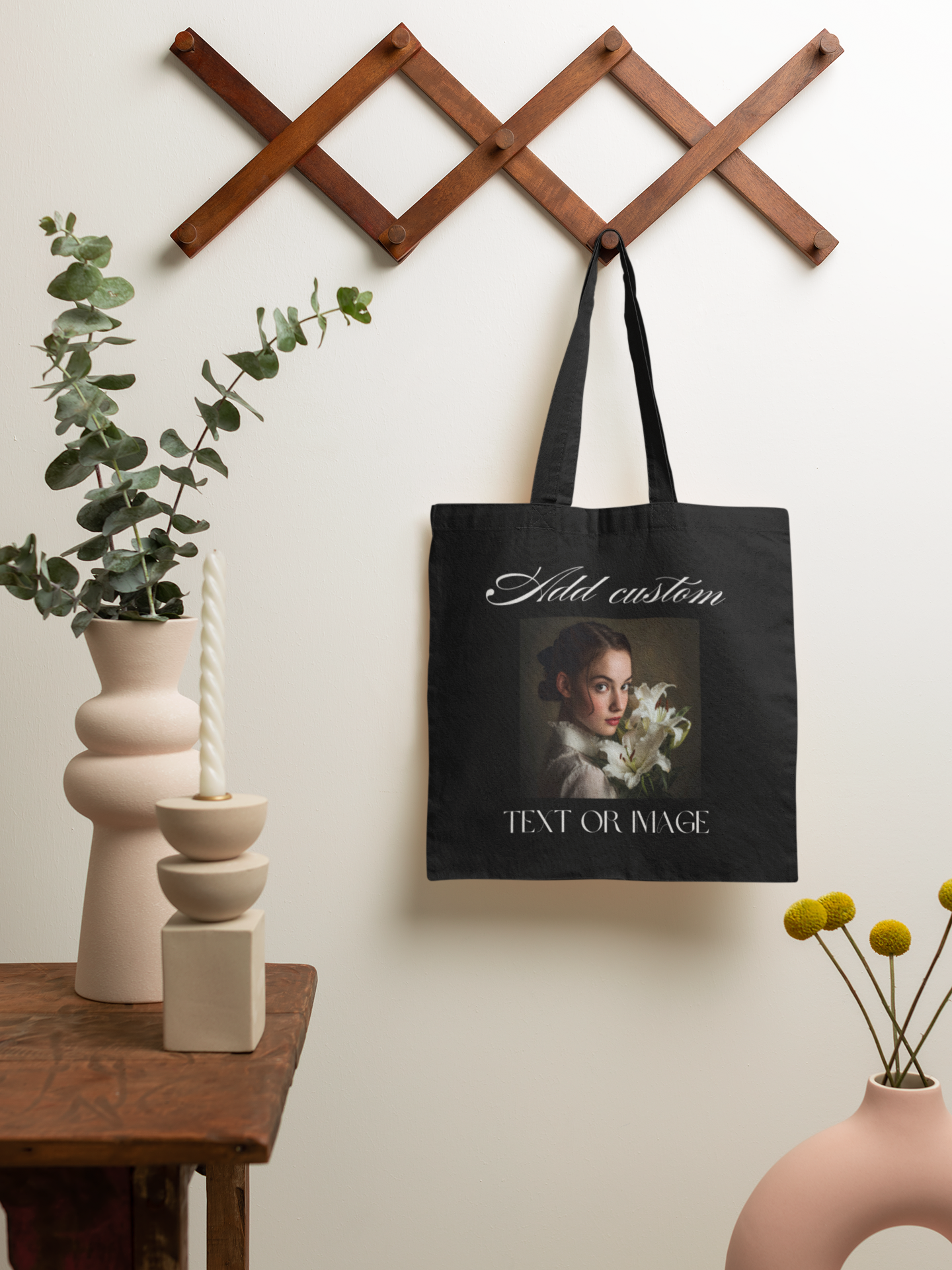 Customizable Tote Bag (AOP) – Add Your Photo or Design / Color Black