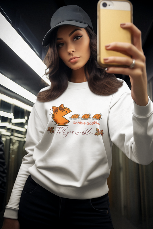 Thanksgiving Sweatshirt, Seasonal Sweatshirt, Gobble Gobble Sweatshirt.