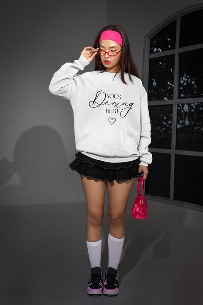 Customizable Sweatshirt – Add Your Photo, Image or Design | White Color