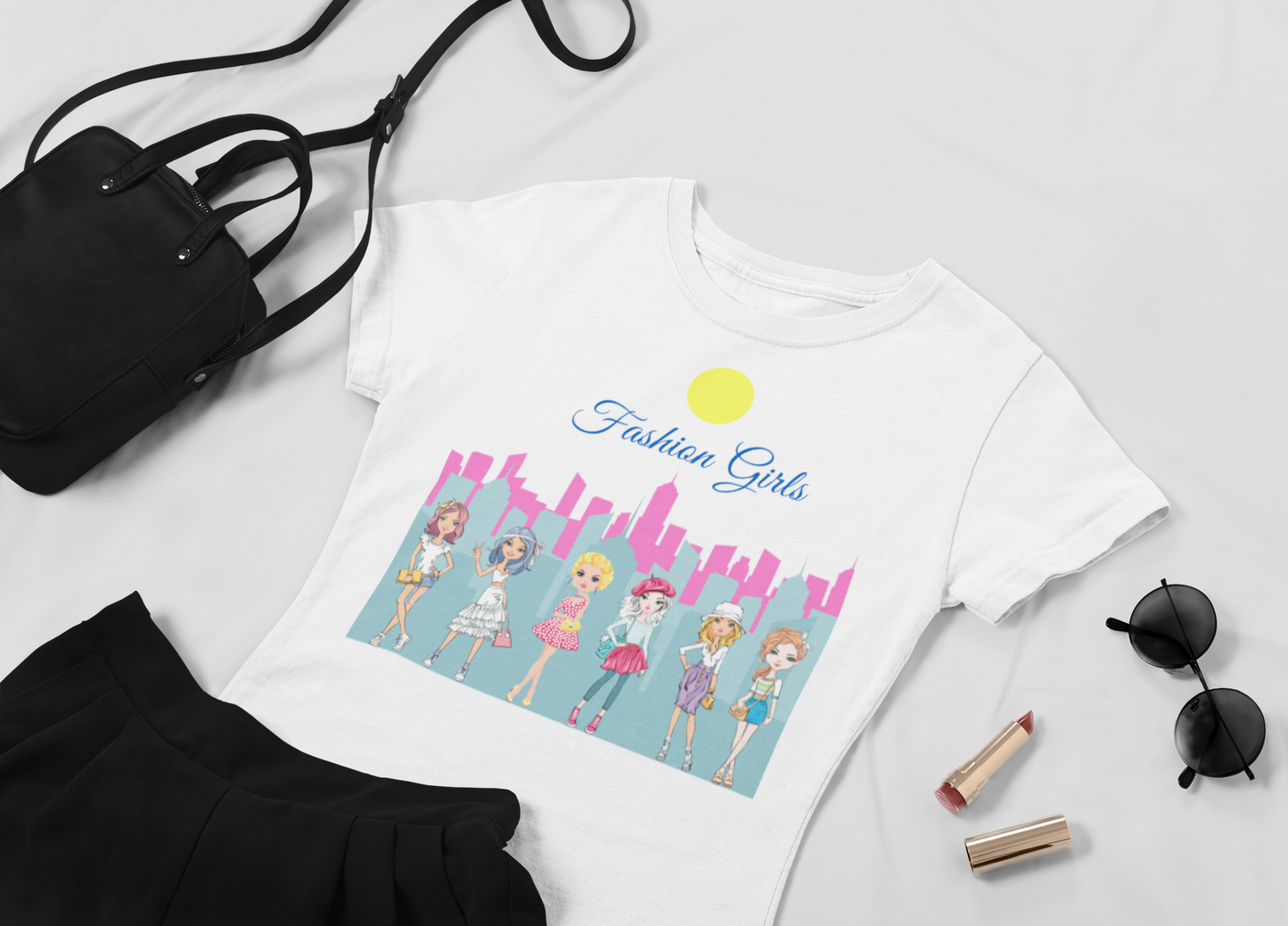“City of fashion girls”  T-Shirt”